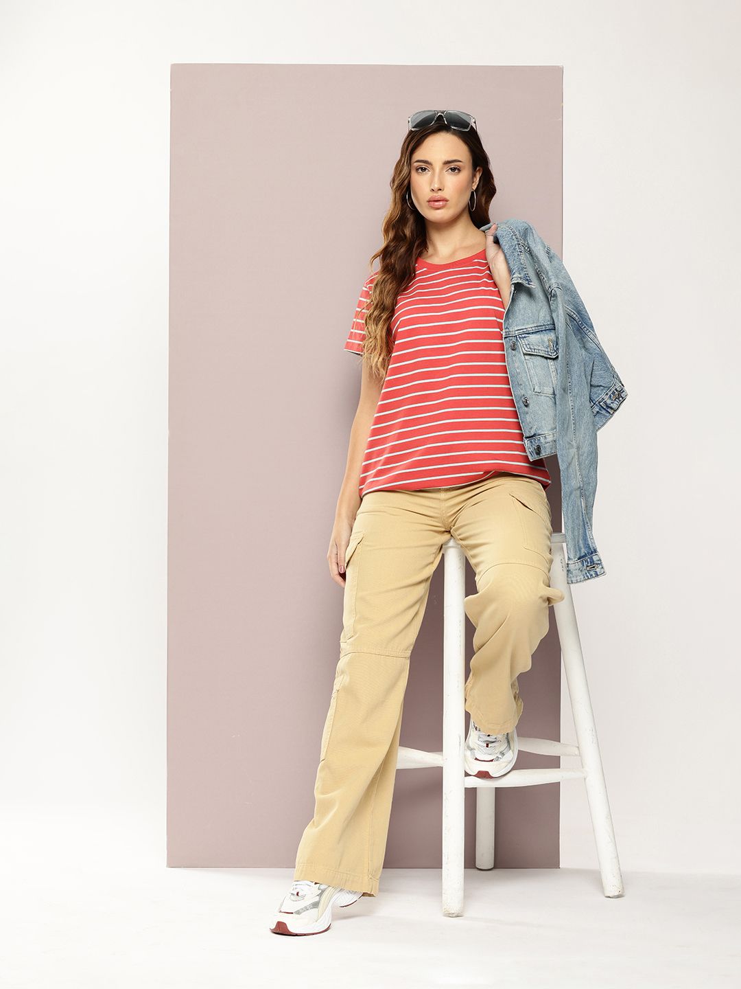 DILLINGER Striped Boxy T-shirt