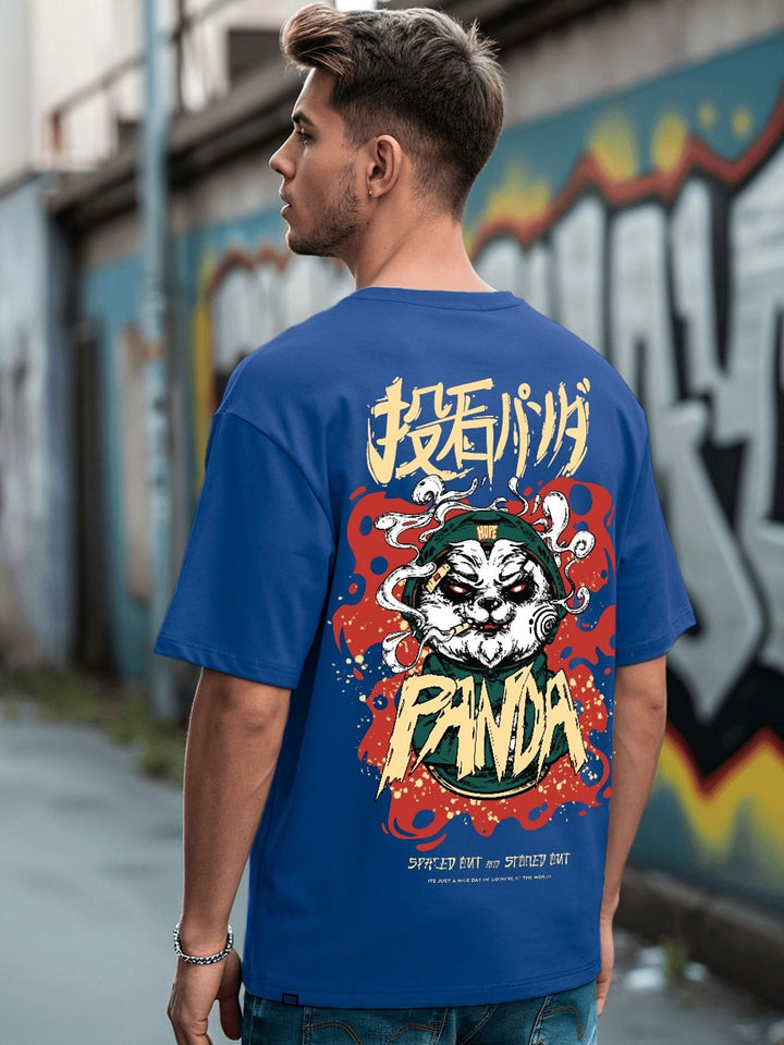 Bewakoof Stoned Panda Graphic Printed Oversized T-shirt