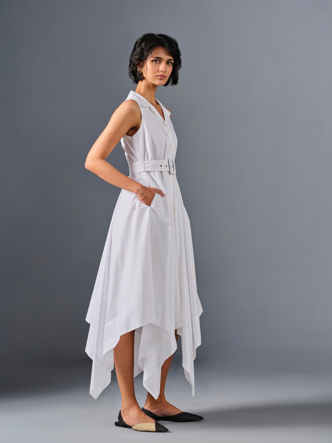 AND Sleeveless Fit & Flare Midi Dress