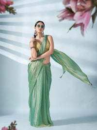 Tikhi Imli Two Tone Poly Chiffon Saree