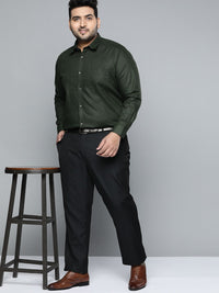 DENNISON Men Green Smart Slim Fit Opaque Formal Shirt