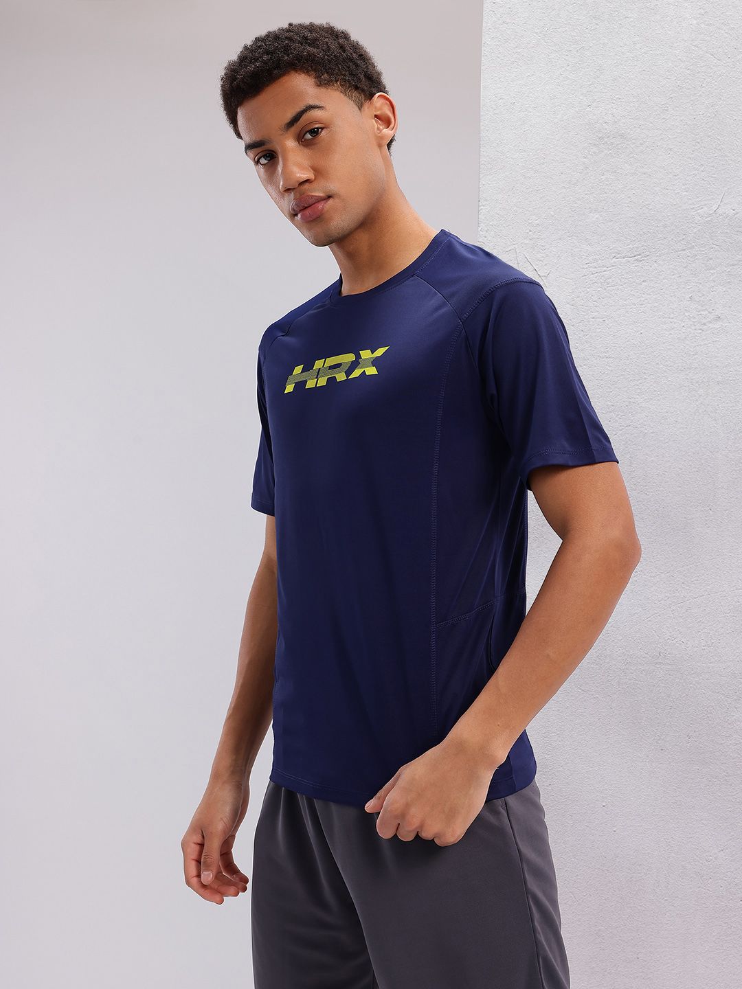 HRX by Hrithik Roshan Men Printed Rapid-Dry Training T-shirt