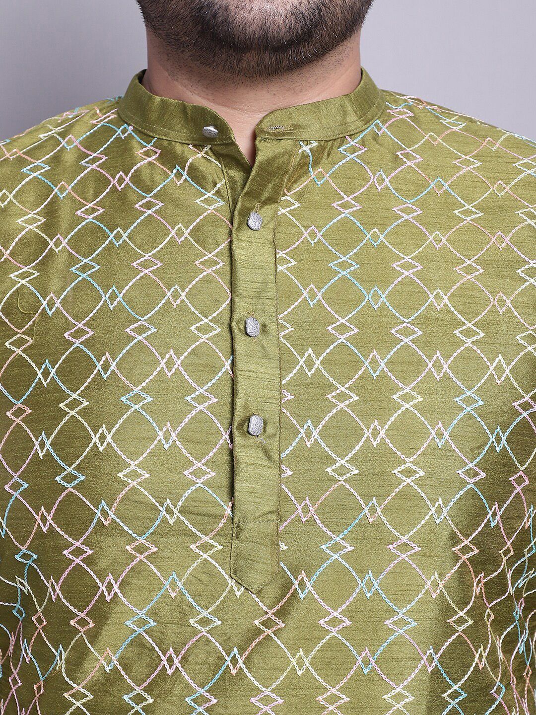 SOJANYA PLUS Embroidered Regular Kurta with Pyjamas