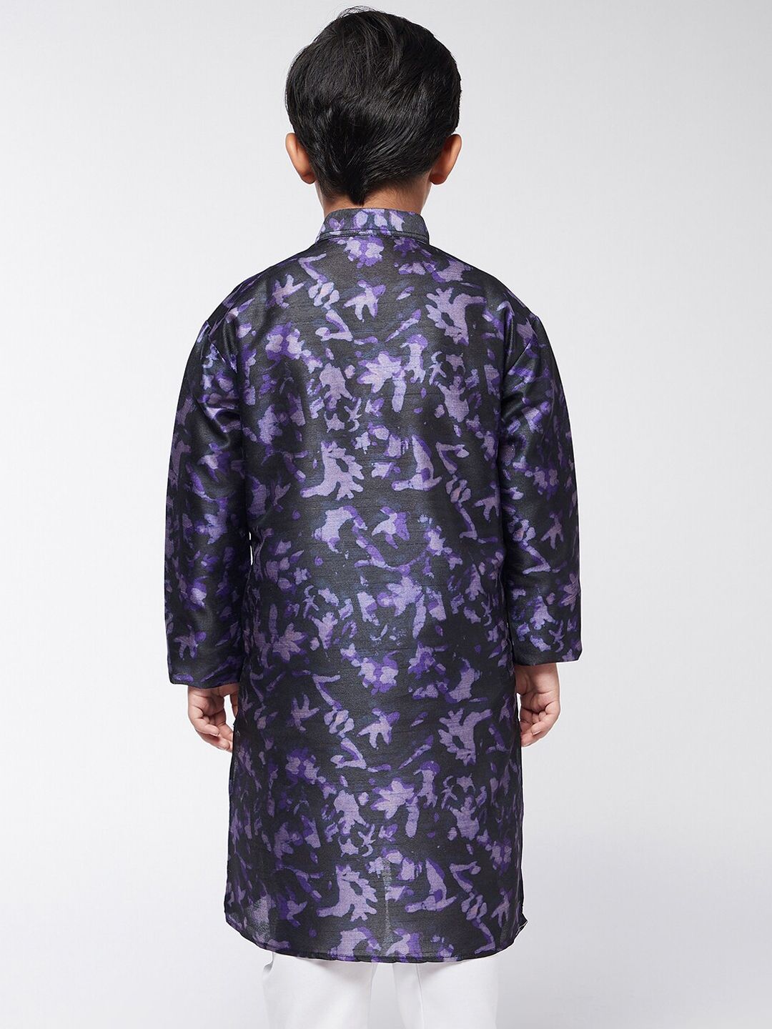 SOJANYA Boys Navy Blue Printed Kurta
