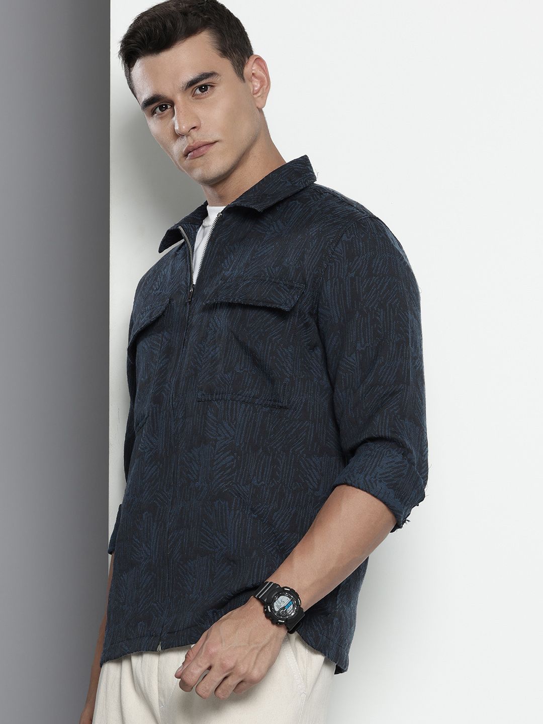 The Indian Garage Co Textured Casual Shirt