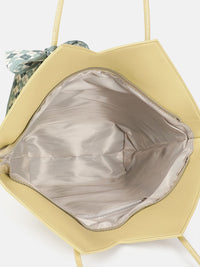 DressBerry Structured Geometric Shoulder Bag with Bow