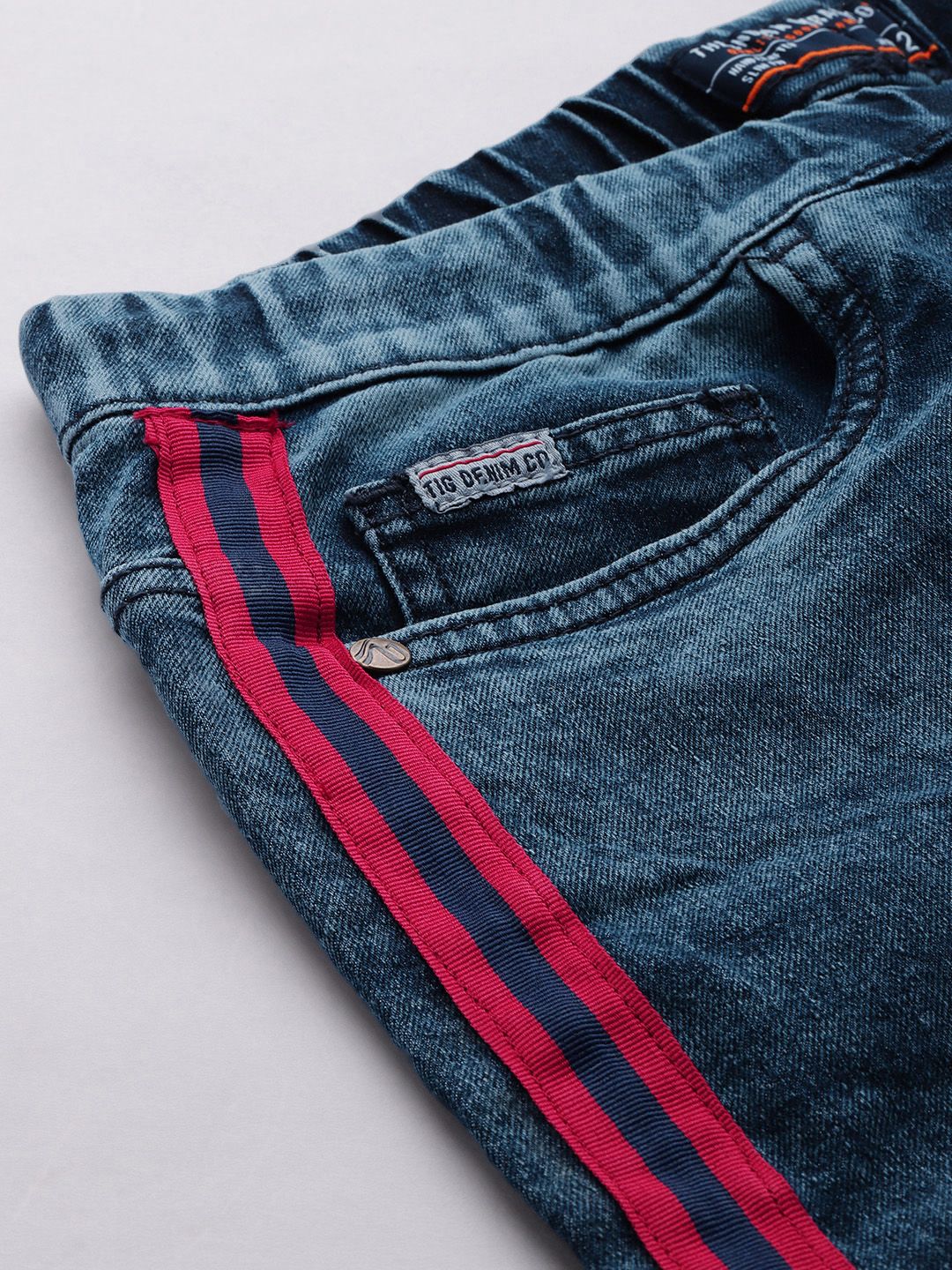 The Indian Garage Co Men Striped Light Fade Joggers