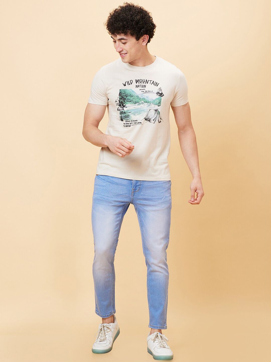 Being Human Men Heavy Fade Clean Look Stretchable Jeans