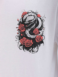 The Indian Garage Co Men Pure Cotton Back Printed Boxy Oversized Round Neck T-shirt