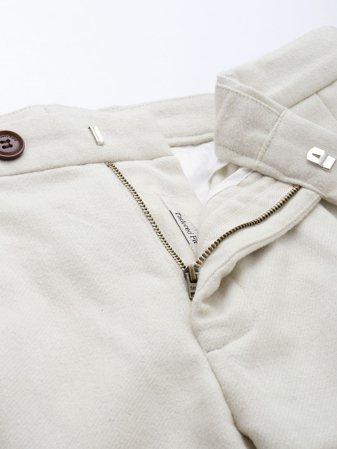 Mr Bowerbird Men Solid Tailored Pleated Trousers