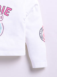 Happy Faces Girls Barbie Print Pure Cotton T-shirt