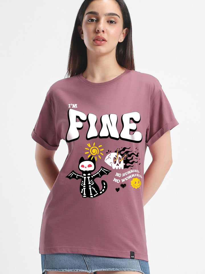 T-shirt dicetak wanita bewakoof