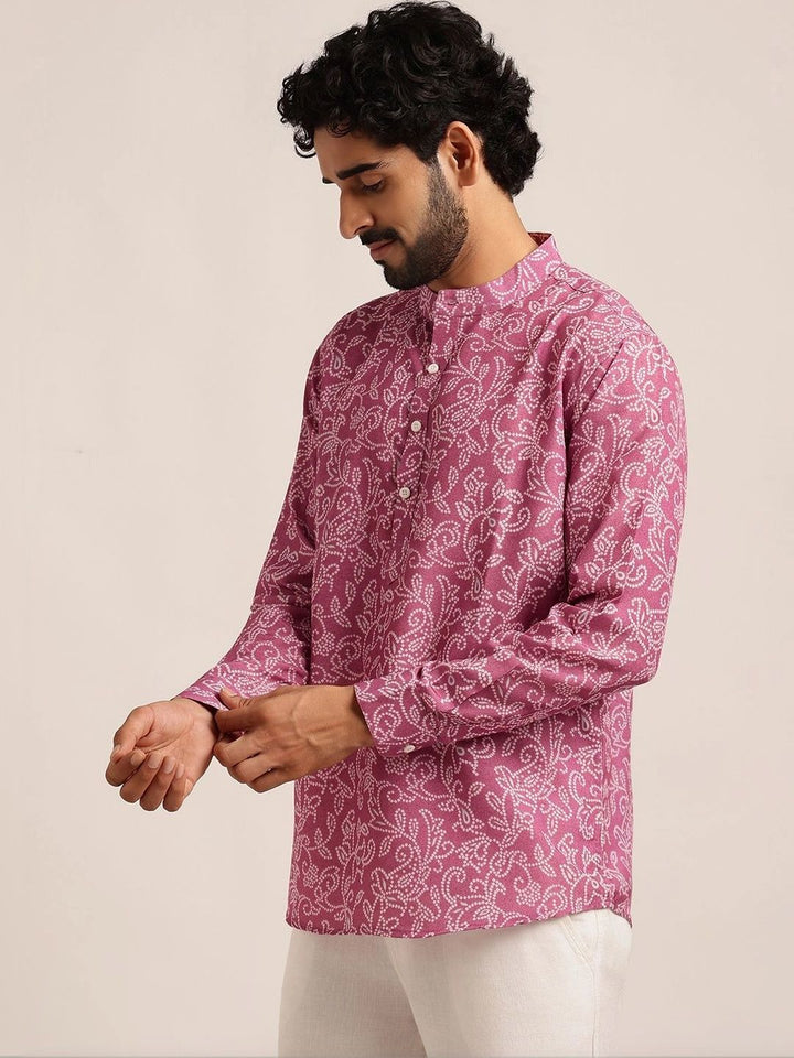 Anouk Lelaki Motif Etnik Cotton Bandhani Printed Kurta