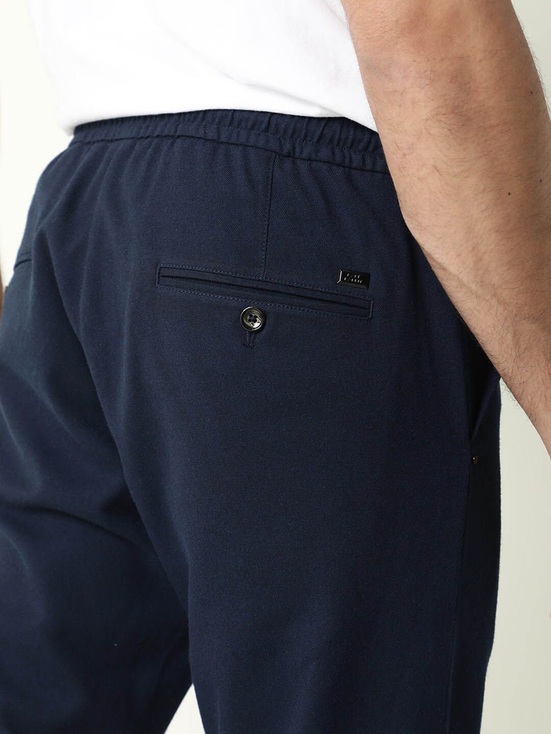 RARE RABBIT Men Slim Fit Casual Trousers