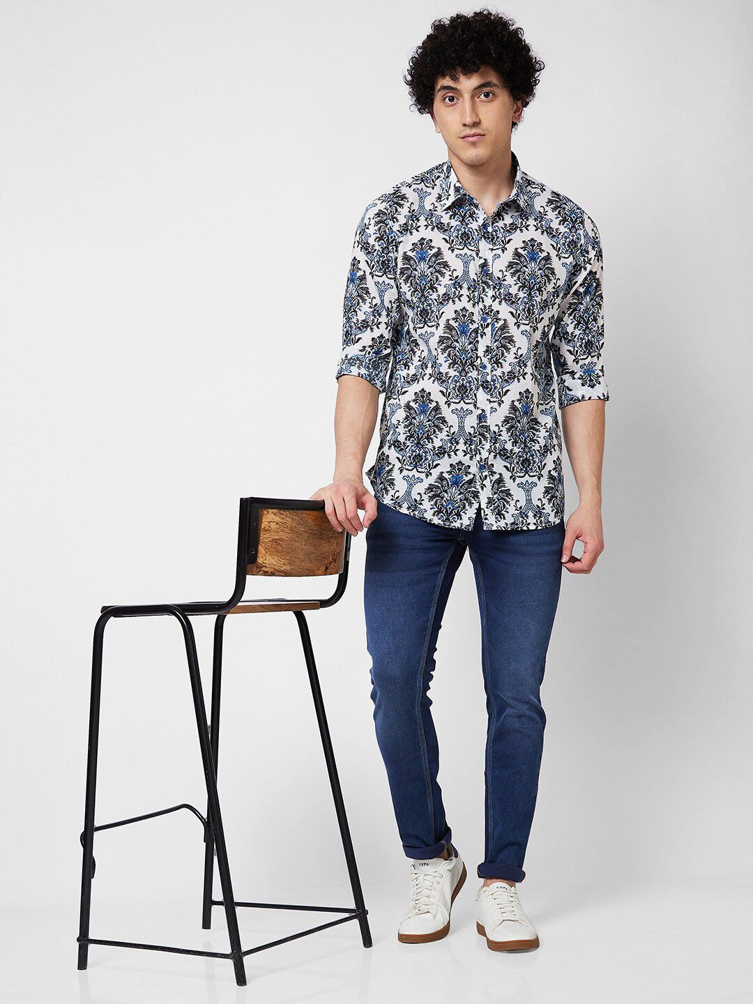 SPYKAR Floral Printed Pure Cotton Casual Shirt