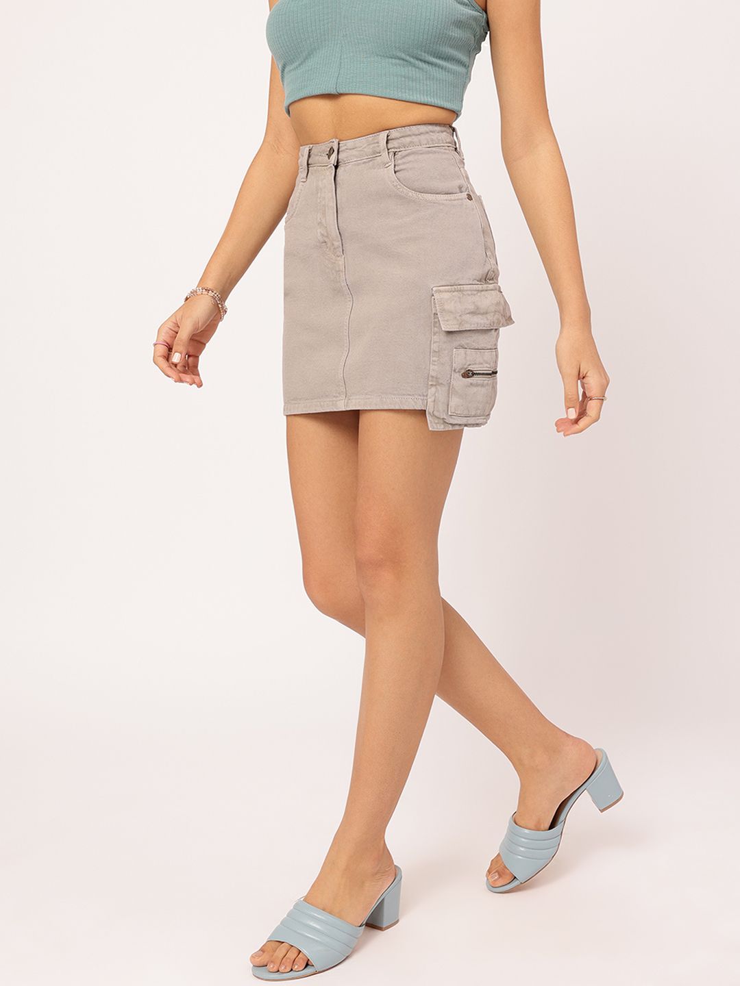 DressBerry City Chic Denim Mini Skirt
