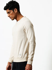Mr Bowerbird Men Beige Solid Sweatshirt