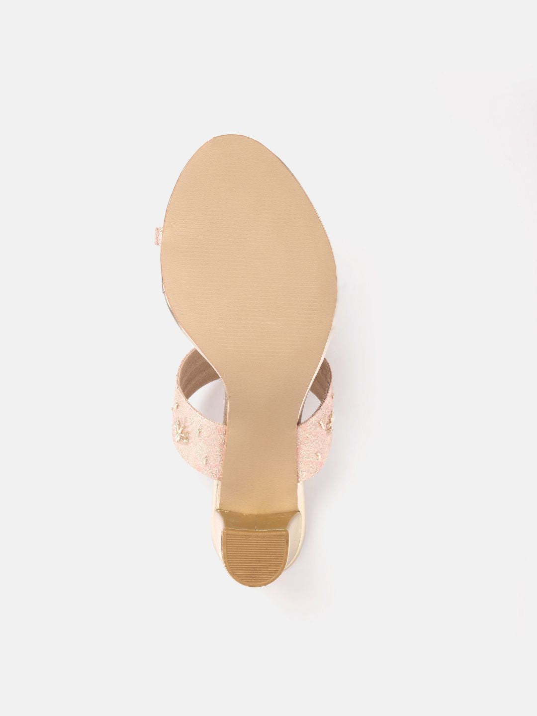 House of Pataudi Woven Design Ethnic One Toe Block Heels