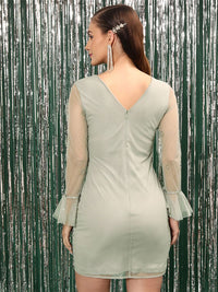 STREET 9 Embellished Net Mini Sheath Dress