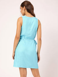 DressBerry Edgy Chic Pocket Detail Sleeveless Sheath Dress