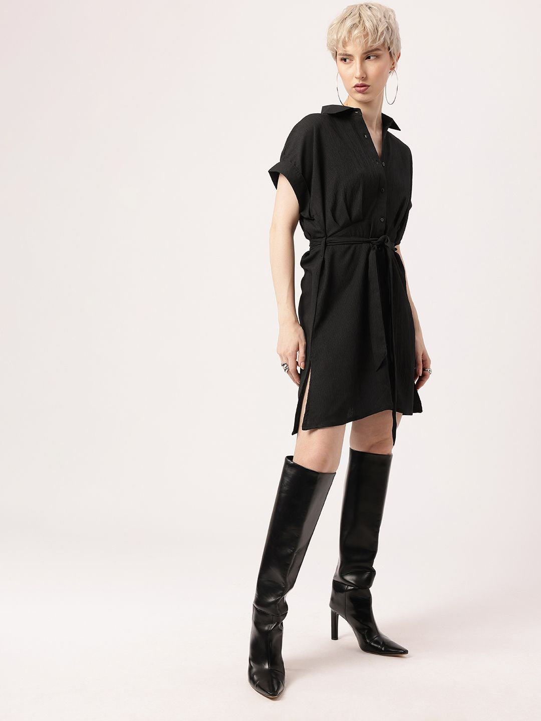 Elegantly Kawaii Darkly Adorable Shirt Style Dress