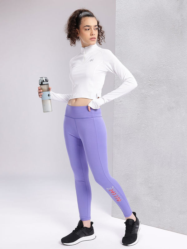 HRX by Hrithik Roshan Women Typography Print Rapid-Dry Running Tights