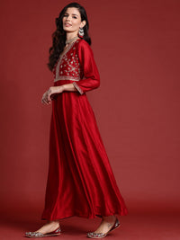 Indo Era Ethnic Motifs Embroidered Empire Kurta with Trousers & Dupatta