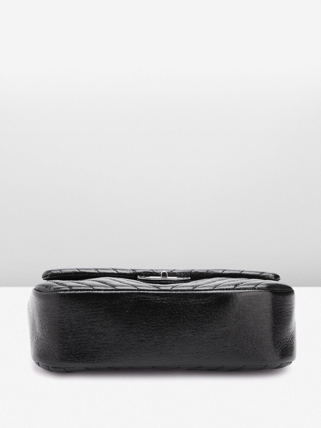 Lino Perros Structured Shoulder Bag with Quilted Detail