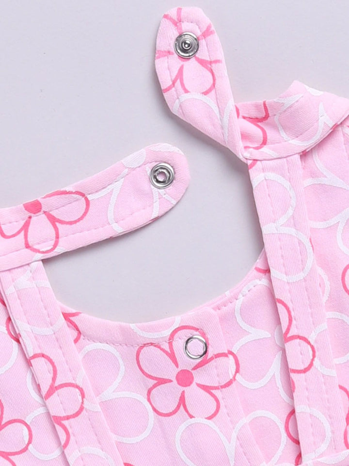 Moms Love Infant Girls Floral Print Pure Cotton Fit & Flare Dress