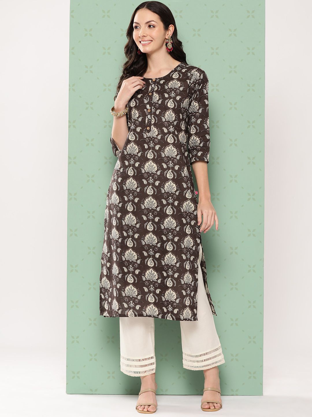 Varanga Women Ethnic Motifs Printed Cotton Kurta