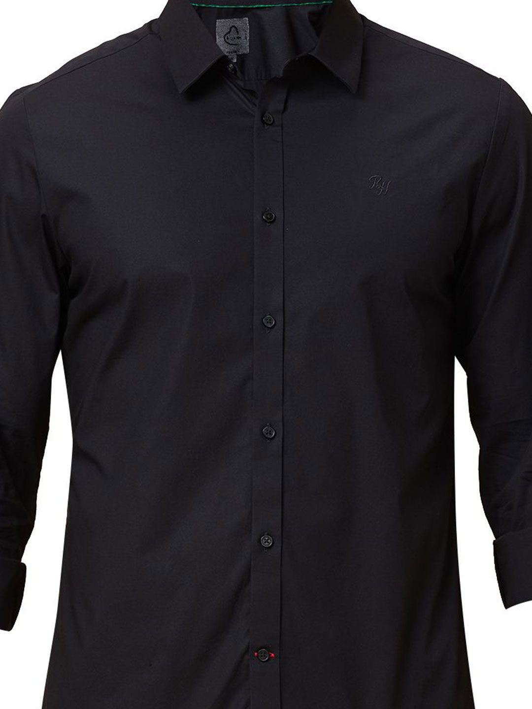 Being Human Men Classic Slim Fit Spread Collar Solid Cotton Casual Shirt