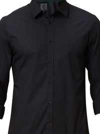 Being Human Men Classic Slim Fit Spread Collar Solid Cotton Casual Shirt