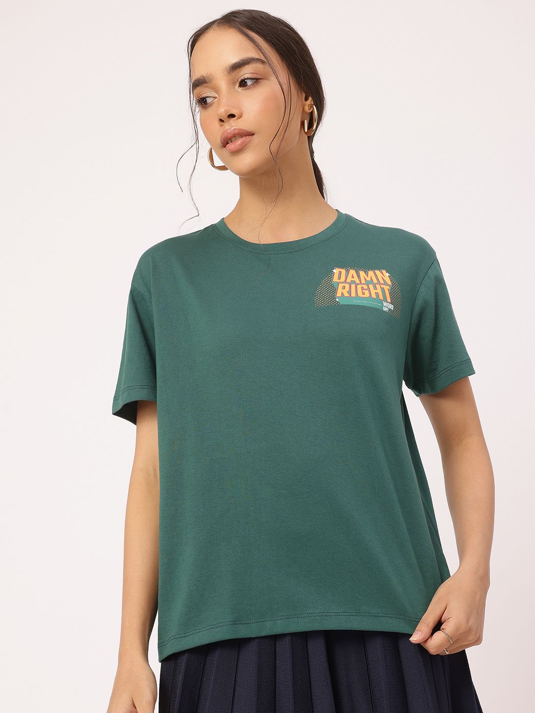 DressBerry Easy Edge Printed Relaxed T-Shirt