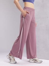 HRX by Hrithik Roshan Women Side Stripes Slit Wide Leg Training Track Pants
