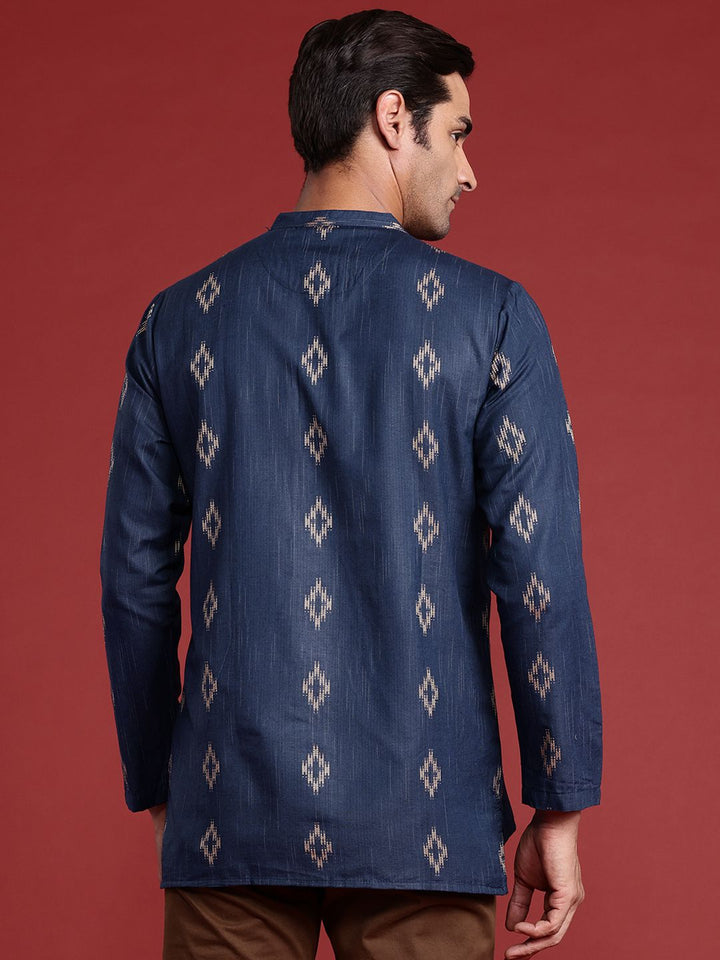 Anouk Men Woven Design Indigo Kurta