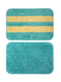 HOSTA HOMES Pack of 2 Multicoloured Microfibre Antiskid Door Mat