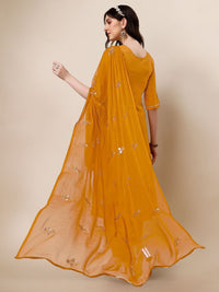 KALINI Ethnic Motifs Embroidered Regular Gotta Patti Kurta with Palazzos & Dupatta