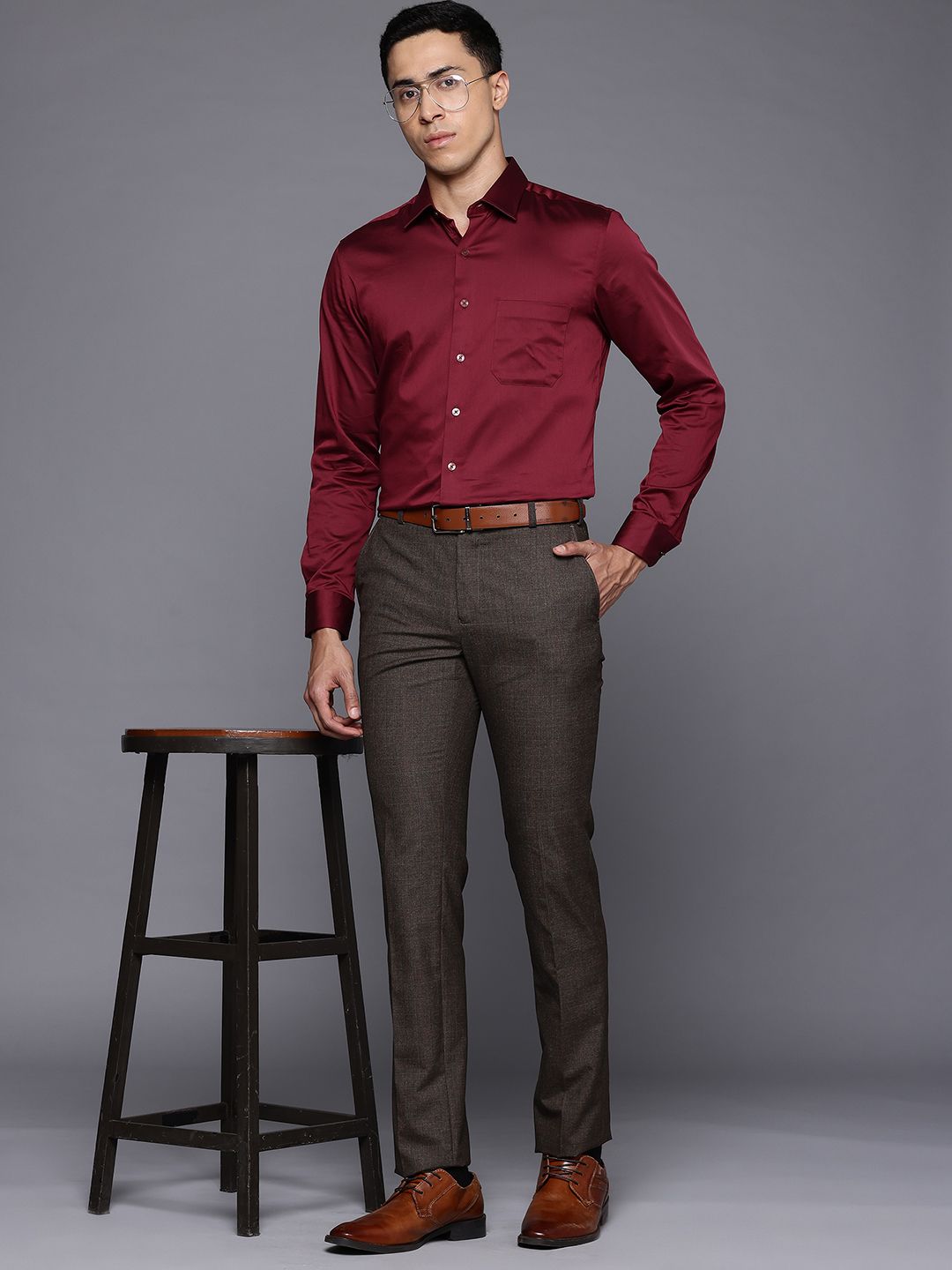 Raymond Men Slim Fit Formal Trousers