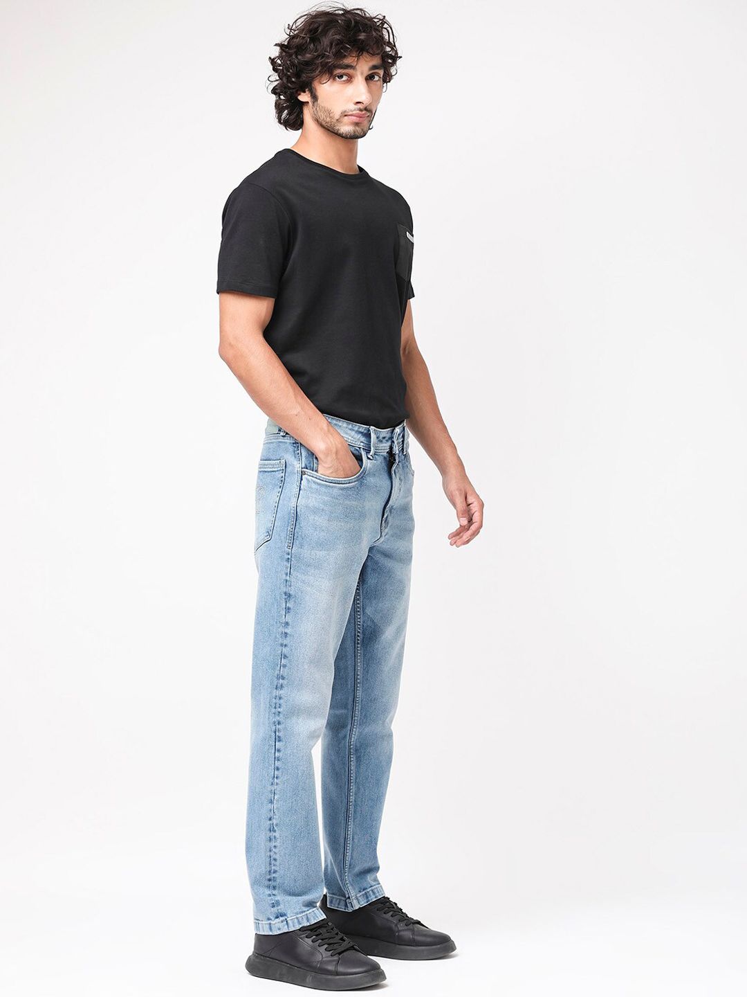 RARE RABBIT Men Polin Regular Fit Stretchable Jeans