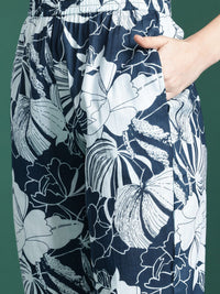 Indo Era Floral Printed Pure Cotton Kurta with Trousers