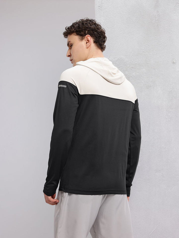 HRX by Hrithik Roshan Colourblocked Hooded Rapid-Dry Running T-shirt
