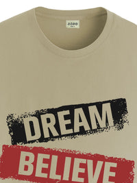 ADRO Men Typography Printed Applique T-shirt