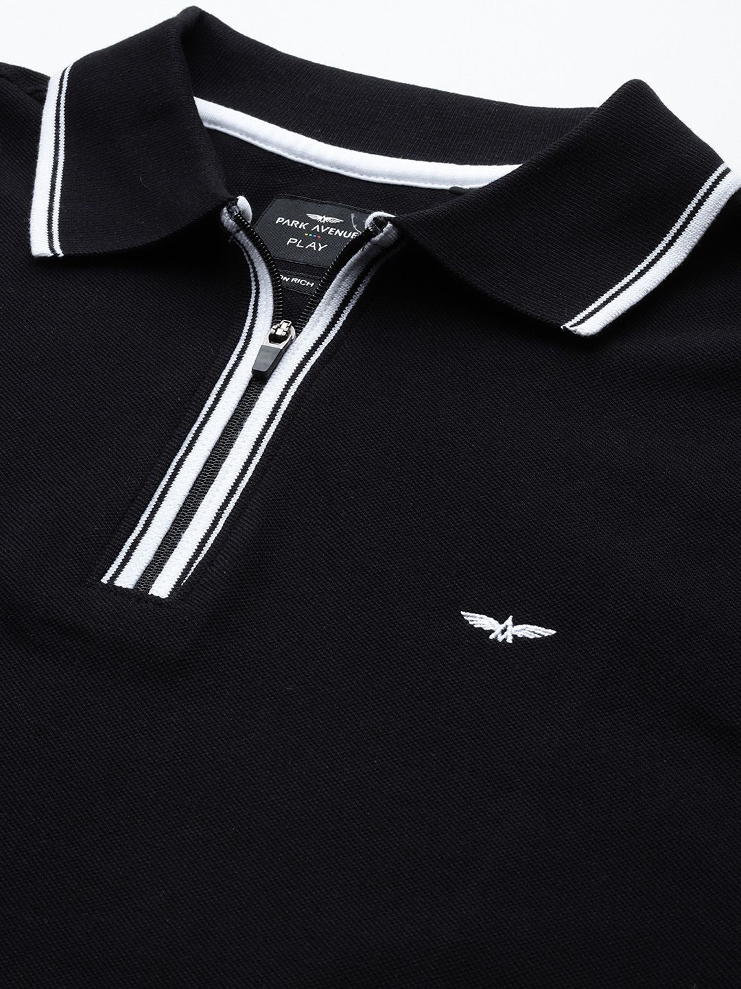 Park Avenue Slim Fit Half Zipper Polo T-shirt