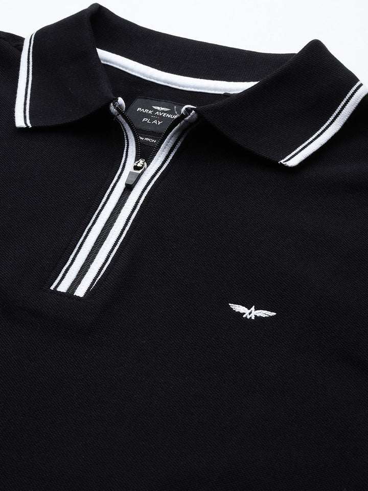 Park Avenue Slim Fit Half Zipper Polo T-shirt