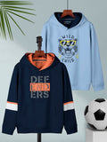HELLCAT Boys Pack Of 2 Typography Printed Hooded Cotton T-shirt