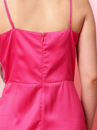 STREET 9 Embellished Detailed Shoulder Straps A-Line Dress