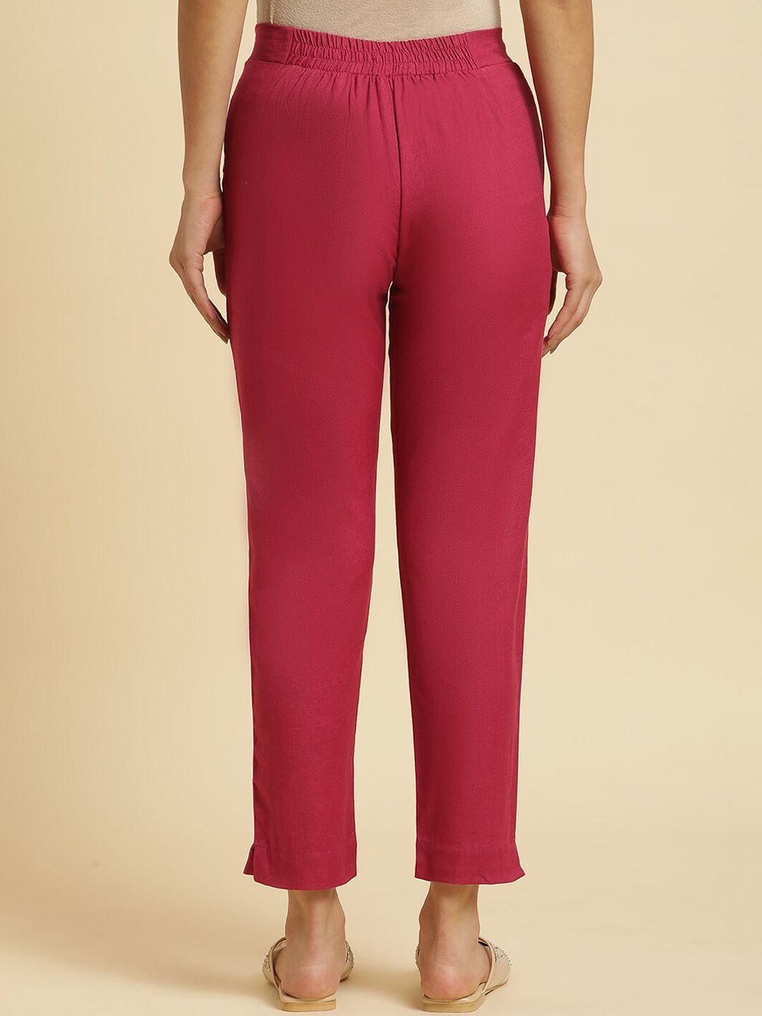 W Women Slim Fit Mid-Rise Trousers