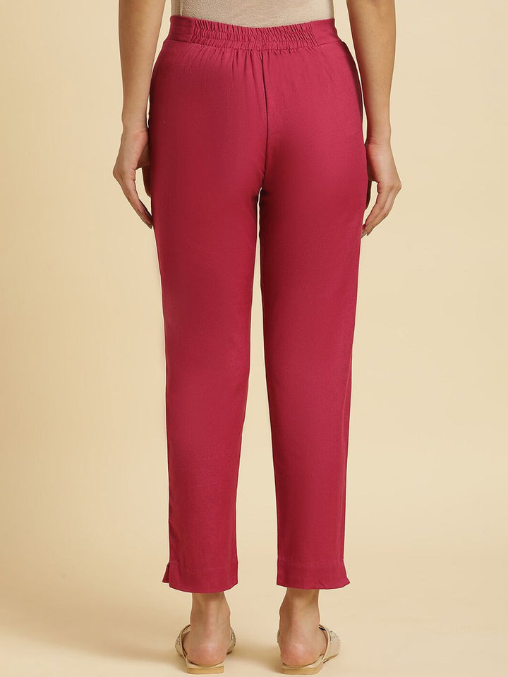 W Women Slim Fit Mid-Rise Trousers