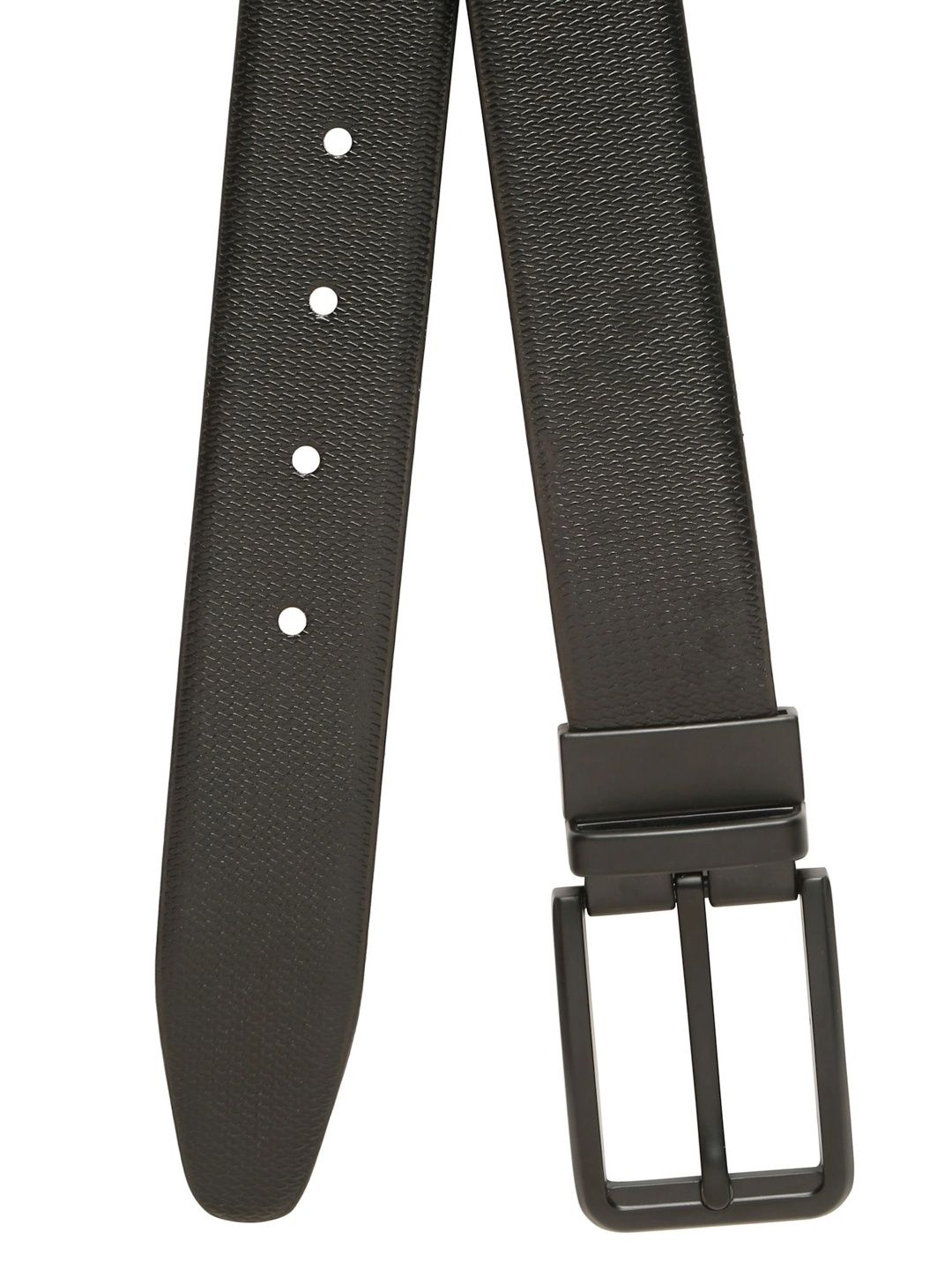 Teakwood Leathers Men Textured Leather Reversible Formal Belt
