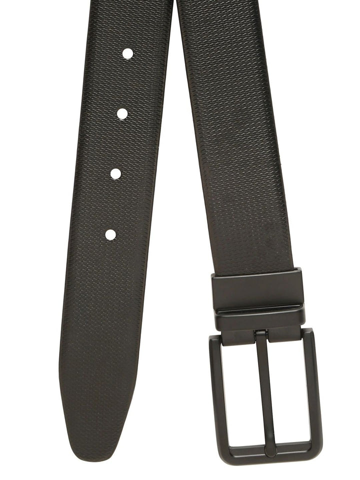 Teakwood Leathers Men Textured Leather Reversible Formal Belt